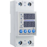 Реле контроля напряжения и тока RKV 2P 40A