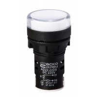 Сигнальная арматура AD22-22DS белая 220V DC