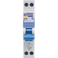 Устройство защитного отключения с защитой от сверхтоков UTrust 1P+N (18 mm) 16А C 30mА AC