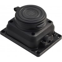 Каучуковая розетка с защитной крышкой внешней установки 2Р+PE 16А IP44