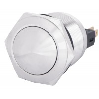 TYJ 22-331 Кнопка металлическая выпуклая с фикс., 1NO+1NC.