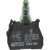 ZBV-M3 Блок для подсветки. зеленый 220В для кнопок TB5
