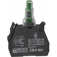 ZBV-M4 Блок для подсветки. красный 220В для кнопок TB5