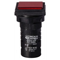 Сигнальная арматура AD22-22F красная 220V АC