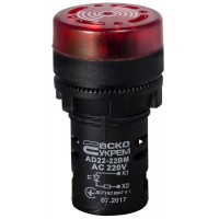 Зуммер мигающий AD22-22 BM/r красный 220V АC
