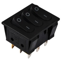KCD2-3101 B/B Переключатель 3 клав. черный