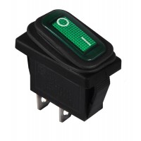 KCD3-101W GR/B Переключатель 1 клав. зеленый влагозащищенный
