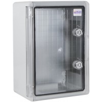 Корпус из АБС-пластика, ударопрочный, с монтажной панелью, прозрачная дверца, 25*35*15, IP65, серии UBox