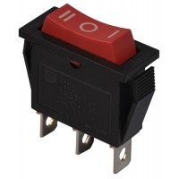 KCD3-103 R/B Переключатель 1 клав. опрокидывающийся (красный)