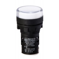 Сигнальная арматура AD22-22DS белая 220V АC
