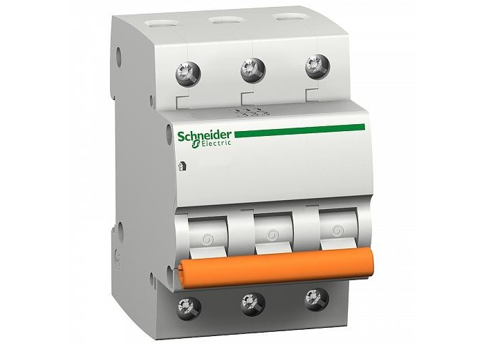 Автоматический выключатель Schneider Electric ВА63 3p C 6А 4.5kA Домовой 
(11221)
