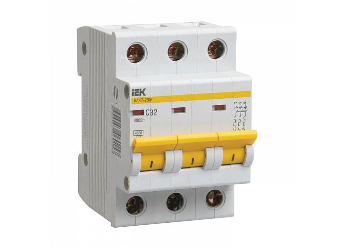 Автоматический выключатель IEK ВА47-29 (MVA20-3-063-C)