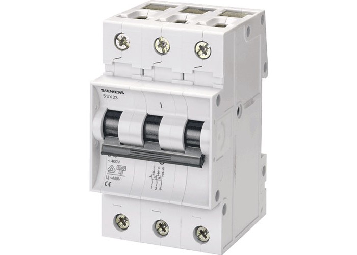 Автоматический выключатель SIEMENS 5SX 3p C 0,5A 6kA (5SX23057)