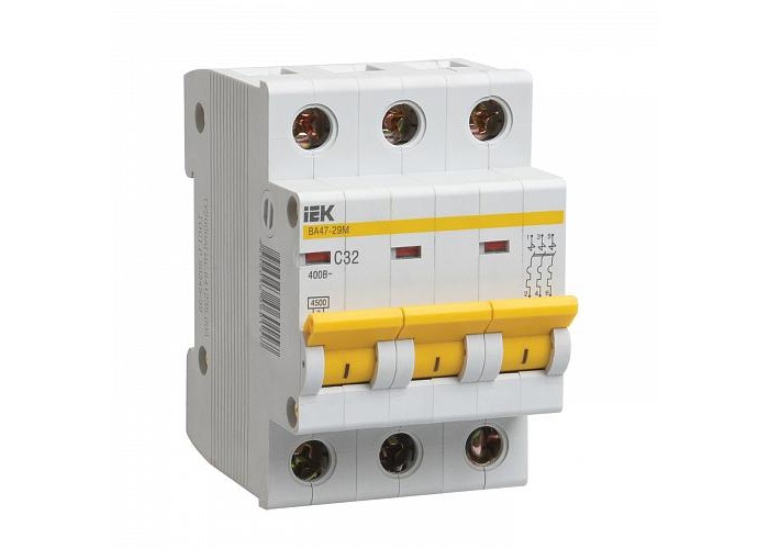 Автоматический выключатель IEK ВА47-29 (MVA20-3-050-C)