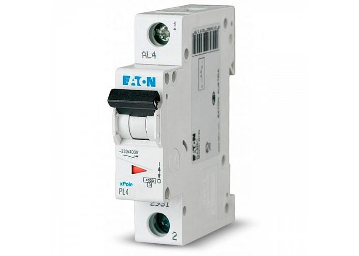 Автоматический выключатель EATON PL4 1p B 10A 4.5kA (293114)