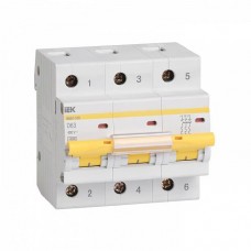 Автоматический выключатель IEK ВА47-100 белый (MVA40-3-080-C)