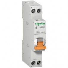 Дифференциальный автомат Schneider Electric АД63К 1p+N C 32A 30mA Домовой 
(12525)
