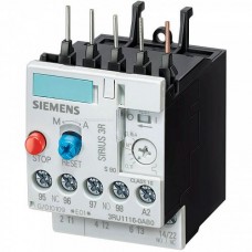 Тепловое реле перегрузки SIEMENS 3RU 3p 0,9-1,25A 1НО+1НЗ типоразмер S00 
класс 10 (3RU1116-0KB0)