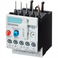 Тепловое реле перегрузки SIEMENS 3RU 3p 1,8-2,5A 1НО+1НЗ типоразмер S00 
класс 10 (3RU1116-1CB0)