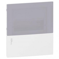 Щит распределительный врезной Schneider Electric Mini Pragma на 8 модулей 
Дымчатая дверь (MIP22108T)