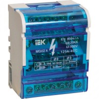 Шина нулевая IEK N на DIN-рейку 3L+PEN 4х15 в корпусе белая (YND10-4-07-100)