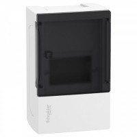 Щит распределительный навесной Schneider Electric Mini Pragma на 4 модуля 
Прозрачная дверь (MIP12104S)