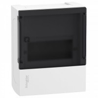 Щит распределительный навесной Schneider Electric Mini Pragma на 6 модулей 
Прозрачная дверь (MIP12106S)