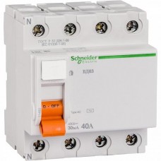 Дифференциальное реле (УЗО) Schneider Electric ВД63 4p 40A 30mA Домовой 
(11463)