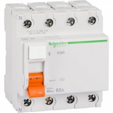 Дифференциальное реле (УЗО) Schneider Electric ВД63 4p 63A 100mA Домовой 
(11467)