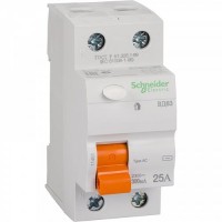 Дифференциальное реле (УЗО) Schneider Electric ВД63 2p 25A 300mA Домовой 
(11451)