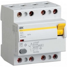 Диференціальний Автомат IEK ВД1-63 4p AC 25 / 0.100A (MDV10-4-025-100)