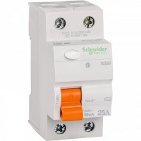 Дифференциальное реле (УЗО) Schneider Electric ВД63 2p 25A 30mA Домовой 
(11450)
