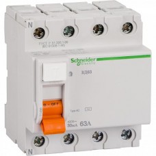 Дифференциальное реле (УЗО) Schneider Electric ВД63 4p 63A 30mA Домовой 
(11466)