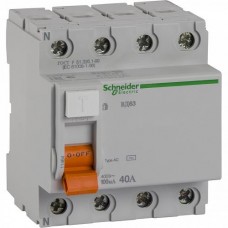 Дифференциальное реле (УЗО) Schneider Electric ВД63 4p 40A 100mA Домовой 
(11464)