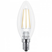 Светодиодная лампа MAXUS C37 FM-C 4W теплый свет 3000К 220V E14 
(1-LED-537-01)