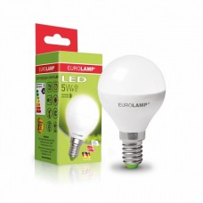Светодиодная лампа EUROLAMP G45 5Вт Eurolamp 4000К ЕКО шар E14 
(LED-G45-05144(D))
