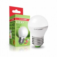 Светодиодная лампа EUROLAMP G45 5Вт 3000К ЕКО шар E27 (LED-G45-05273(D))