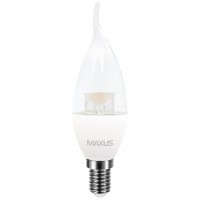 Светодиодная лампа MAXUS C37 CL-T 4W яркий свет 4100K 220V E14 (1-LED-5316)