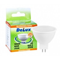 Светодиодная лампа Delux JCDR MR16 5W теплый свет 2700K 220V GU5.3 
(90001292)
