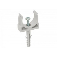Держатель IEK CT с защёлкой и дюбелем Серый (CTA10D-CT20-K41-100)