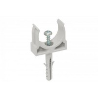 Держатель IEK CT с защёлкой и дюбелем Серый (CTA10D-CT25-K41-100)
