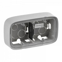 Коробка накладного монтажа двупостовая LEGRAND Valena Allure Алюминий 
(755572)
