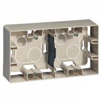 Коробка накладного монтажа двупостовая LEGRAND Etika Кремовый (672540)