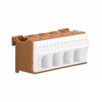 Блок фазных клемм HAGER 4x16кв.мм+14x4кв.мм, самозажимной (KN18P)