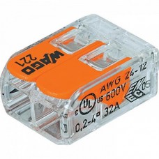 Клемма универсальная WAGO 221-412 для 2 проводников 0.08-4 мм² (медь) 32 А 
(221-412)