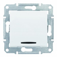 1-клавишный выключатель Schneider Sedna с синей подсветкой Белый 
(SDN1400121)
