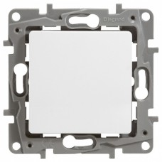 1-клавишный переключатель проходной LEGRAND Etika Белый (672205)