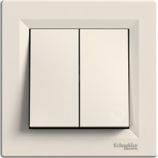 2-клавишный выключатель Schneider Electric Asfora Кремовый (EPH0300123)