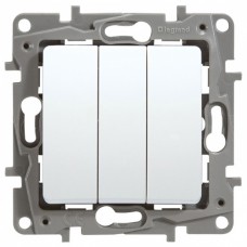 3-клавишный выключатель LEGRAND Etika Белый самозажимной (672213)
