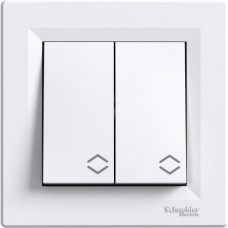 2-клавишный переключатель Schneider Electric Asfora Белый (EPH0600121)